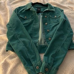 Gap corduroy, jean style jacket in turquoise size medium